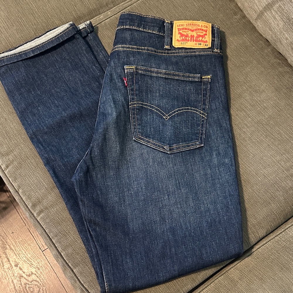 Levi's Men's Dark Blue Straight Jeans